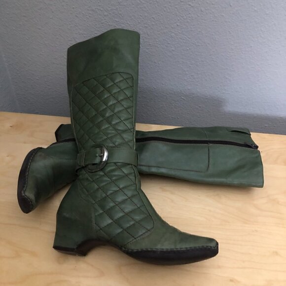 Zandalee Gamuzo Quilted & Buckled Boots - Made in Italy - Picture 1 of 12